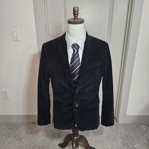 Banana Republic Corduroy Sport Coat Jacket Suit Blazer Men Size 40 R Black